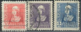 SPAIN, 1938/39, ISABELLA STAMPS SET OF 3, # 674/75,&677, USED. - Used Stamps