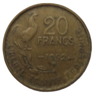 FRANCE.... 20 Francs Guiraud 1952 B- Pièce Non Nettoyée Et Patinée (voir Images) - 20 Francs