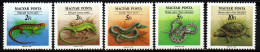 Ungarn 1989 - Mi.Nr. 4035 - 4039 A - Postfrisch MNH - Tiere Animals Schildkröten Turtles Schlangen Snakes - Other & Unclassified