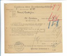 C5104/ Quittung über Fernsprechgebühren Hamburg 1908 - Unclassified