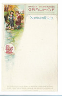 C5083/ Speisekarte Menu Grauhof Harzer Sauerbrunnen Goslar Litho Ca.1910 - Menus