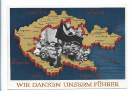 V4947/ Wir Danken Unserem Führer 1938 Adolf Hitler AK Ganzsache WK2 - Weltkrieg 1939-45