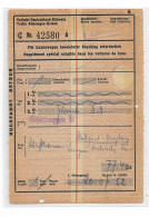 MM0843/ Fahrkarte Deutschland - Schweiz 1952 - Spoorweg