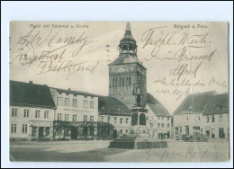 XX17826/ Belgard A. Pers.  Markt Denkmal Kirche AK 1911 Pommern - Pommern