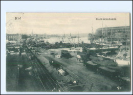 XX17772/ Kiel Eisenbahndamm Hafen 1907 AK - Kiel