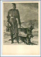 XX17707/ HDK 523 Haus Der Deutschen Kunst Mädchen Mit Hunden Schäferhund Foto AK - Guerre 1939-45