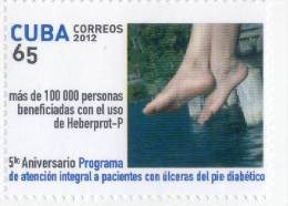 Lote CU2012-35, Cuba, 2012, Pie Diabetico, Sello, Stamp, 2 V, Diabetic Foot - Sonstige & Ohne Zuordnung