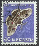 Schweiz Suisse Pro Juventute 1951: Saturnia Pyri Zu WI 142 Mi 565 Yv 516 Mit ET-Stempel CHAMBÉSY 1.XII.51 (Zu CHF 15.00) - Oblitérés