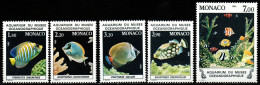 Monaco 1985 - Mi.Nr. 1704 - 1708 - Postfrisch MNH - Tiere Animals Fische Fishes - Vissen