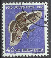 Schweiz Suisse Pro Juventute 1951: Saturnia Pyri Zu WI 142 Mi 565 Yv 516 Mit ET-Stempel CHAMBÉSY 1.XII.51 (Zu CHF 15.00) - Gebraucht