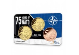 Nederland 2024  Met 50-20 En 5ct  De Zeer Mooie Coincard "75 Years Of NATO"  !! - Pays-Bas