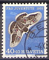 Schweiz Suisse Pro Juventute 1951: Saturnia Pyri Zu WI 142 Mi 565 Yv 516 Mit Eck-Stempel BERN 4.XII.51 (Zu CHF 15.00) - Used Stamps