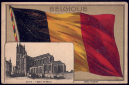 +++ CPA - Fantaisie Patriotique - Drapeau Belge - GAND - GENT - Gaufrée Relief   // - Gent