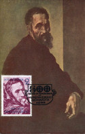 X0089 Bulgaria, Maximum 1973 Self Portrait Of Michelangelo,  Vintage Card - Autres & Non Classés