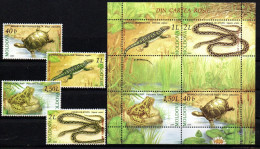 Moldawien Moldova Moldau 2005 - Mi.Nr. 524 - 527 + Block 35 - Postfrisch MNH - Tiere Animals - Andere & Zonder Classificatie