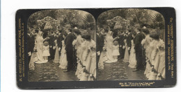 Y24196/ Stereofoto Hochzeit Heirat Ringwechsel Foto 1903 H. C. White Co, - Andere & Zonder Classificatie