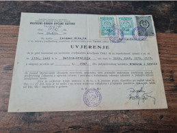 Old Personal Documents - Confirmation, Certification, Tax Stamps Yugoslavia, Croatia, Batina - Unclassified