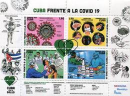 Lote CU2021-1P, Cuba, 2021, Pliego, Sheet, Cuba Frente A La Covid 19, Virus, Pandemic - Other & Unclassified