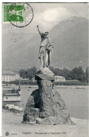 X0090 Switzerland, Maximum TCV 29.9.1910, Lugano  Monument Of Wilhelm Tell - Cartes-Maximum (CM)
