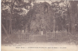 BRON : CPA  N. TROUVEE AVEC CETTE VUE DE L INSTITUTION FRANKLIN. LA GROTTE.RTE. DE GENAS. 1941..B.ETAT PETIT PRIX - Bron