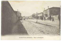 Cpa Albanie - Koritza - Rue Principale - Albania