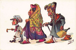 JUDAICA - Maroc - Famille Juive - Caricature Par F. Herzig - Ed. Inconnu  - Judaisme
