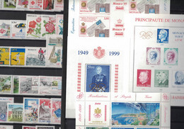 Monaco - Année 1999 Complète - Neuve SANS Charnière - 44 Timbres Du 2186 à 2229 Avec F2190 - MNH Year 1999 - Full Years