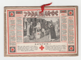 WWI Petit Calendrier 1918 "Société De Secours Aux Blessés Militaires" WW1 - Small : 1901-20