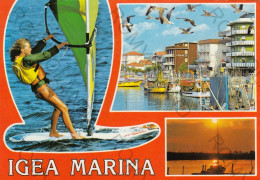 CARTOLINA  C8 IGEA MARINA,RIMINI,EMILIA ROMAGNA-SPIAGGIA,MARE,ESTATE,VACANZA,BARCHE A VELA,BELLA ITALIA,VIAGGIATA 1985 - Frosinone