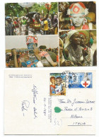 Red Cross Dunant Senegal Issue F5 + Unicef 1979 Pcard Folklore Casamance Senegal Dakar 22feb1980 - Tänze