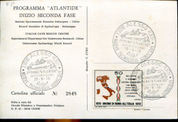 X0092 Italia, Special Card And Postmark 1970 Alesso, Atlantic Program Of The News Technology - Diving