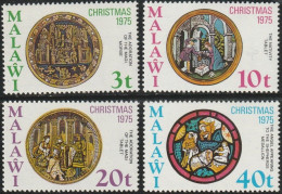 THEMATIC CHRISTMAS 1975:  RELIGIOUS MEDALLIONS   4v+MS    -   MALAWI - Weihnachten