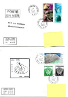 PO - 63 - 4 Plis Crozet Avec Cachets Illustrés - Cartas & Documentos
