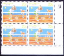 Australia MNH Corner Blk, Tennis, Sports - Tenis