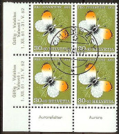 Schweiz Suisse Pro Juventute 1951: Aurora-Falter Zu WI141 Mi 564 Yv 515 +TAB D+f  ET-⊙ CHAMBÉSY 1.XII.51 (SBK CHF 98.00) - Gebraucht