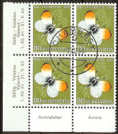 Schweiz Suisse Pro Juventute 1951: Aurora-Falter Zu WI141 Mi 564 Yv 515 +TAB D+f  ET-⊙ CHAMBÉSY 1.XII.51 (SBK CHF 98.00) - Used Stamps