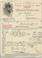 C4287/ Rechnung Floeck Wwe.  Weingut,  Niederfell A.d. Mosel  1919 - Autres & Non Classés
