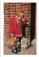 DP452/ Mädchen Mit Hund Schöne AK Ca.1960  - Dogs