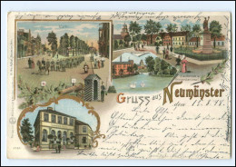 XX11414/ Gruß Aus Neumünster Litho AK 1898 - Neumuenster