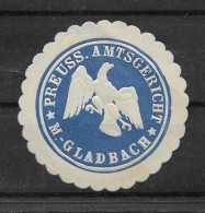 Y16714/ Siegelmarke M.-Gladbach Preuß. Amzsgericht Ca.1912  - Ohne Zuordnung