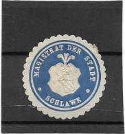 Y16720/ Siegelmarke Magistrat  Der Stadt Schlawe Pommern  Ca.1912 - Non Classés