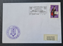 CAMPAGNE 98/99 , CACHET : DETALAT ET FLAMME JEANNE D'ARC LE 1/2/99. - Schiffspost