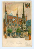 XX005769/ Lübeck Litho AK 1906  Kley, Karlsruhe - Lübeck-Travemünde