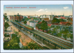 XX005374/ Hamburg  Barmbek Hochbahn  Marktplatz AK 1913 - Noord