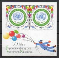 UN/Vienna, 2001, UN Postal Service 50th Anniv, Block, MNH - Blocs-feuillets