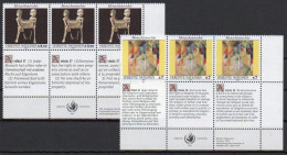 UN/Vienna, 1991, Human Rights, Set/Article 17 & 18 X 3 Languages Joined Pair, MNH - Nuovi