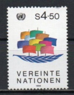 UN/Vienna, 1985, Boat, 4.50S, MNH - Nuevos