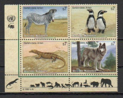 UN/Vienna, 1993, Endangered Species 1st Series, Block, USED - Blocks & Sheetlets