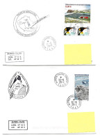 PO - 64 - 4 Plis Crozet Avec Cachets Illustrés - Covers & Documents