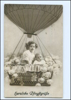 Y12211/ Pfingsten AK   Kinder Fahren Ballon AK 1917 - Pinksteren